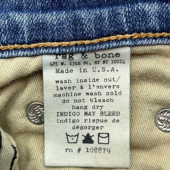 Rag & Bone Jean Modele Capri Mid Rise Size 26 - Picture 11 of 16